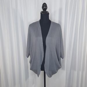 Lock & Love Cardigan XXL Gray Open Front Knit Stretch Lightweight Flowy Boho NWT
